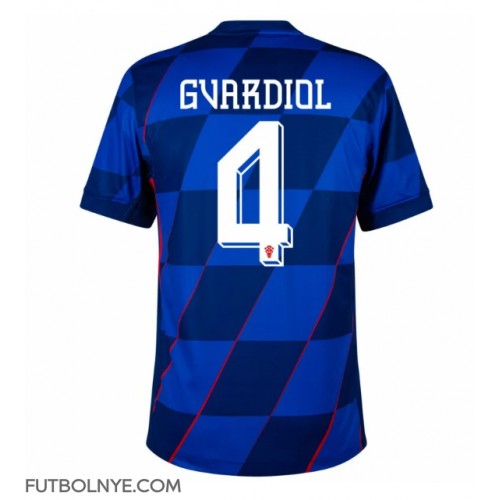 Camiseta Croacia Josko Gvardiol #4 Visitante Equipación Eurocopa 2024 manga corta